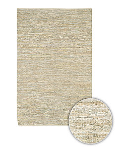 Artist's Loom Hand-woven Casual Reversible Natural Eco-friendly Leather Rug (9'x13')