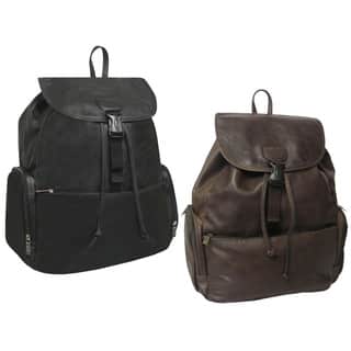 Amerileather Jumbo Leather Backpack with Adjustable Shoulder Straps