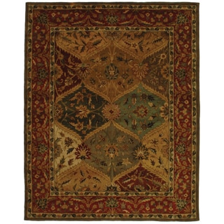 Safavieh Handmade Heritage Traditional Kerman Burgundy Wool Rug (4' x 6')