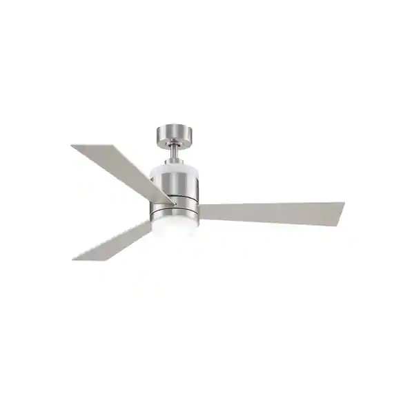 Upright 48" Ceiling Fan - Brushed Nickel with Reversible Blades & LED
