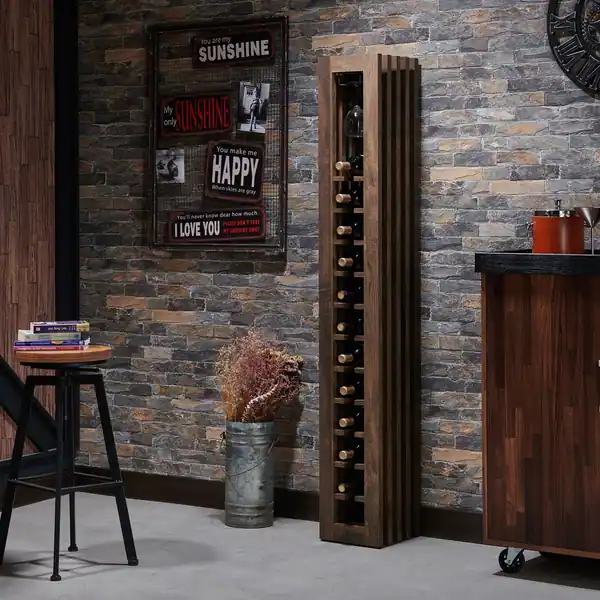 Furniture of America Gese Modern Metal 11 Slots Standing Wine Rack