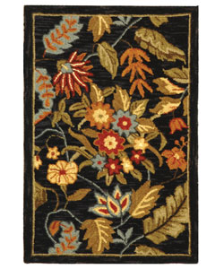 Safavieh Handmade Paradise Black Wool Rug (1'8 x 2'6)