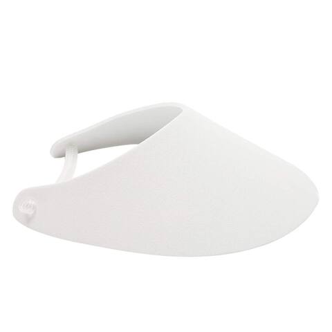16x White Foam Sun Visors Caps with Coil Bands for DIY Art Crafts, 9.25 x 7 inch