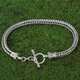 Handmade Dragon Bone Elegant Braided .925 Sterling Silver Bracelet (Indonesia) - Thumbnail 3
