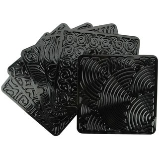 Black Curves Scrapbook and Paper Art Rubbing Plates (Set of Six)