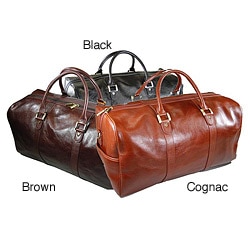 Castello Torino Series 19-inch Carry On Leather Duffel Bag