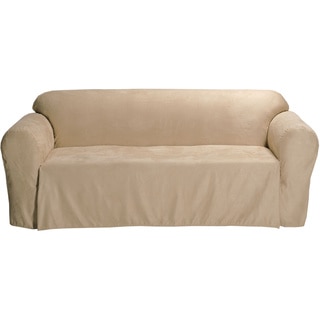 Classic Slipcovers Microsuede Solid Sofa Drop Skirt Slipcover