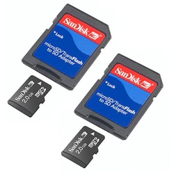SanDisk 2GB Micro SD Memory Card (Case of 2)