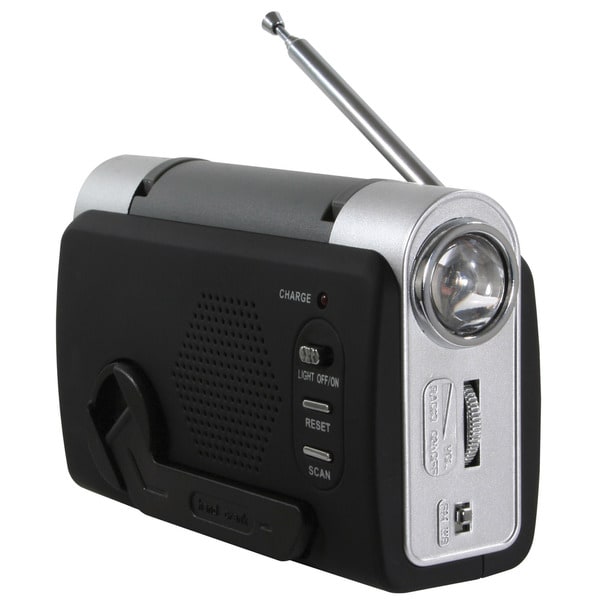Buffalo Hand Crank Emergency LED Light FM Radio