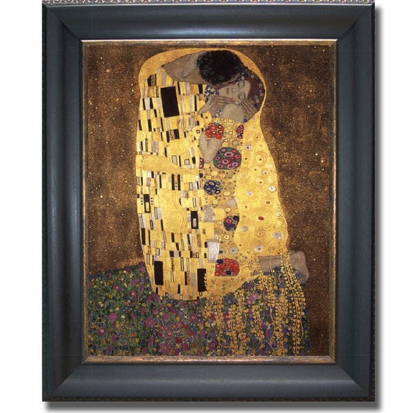 Gustav Klimt 'The Kiss' Framed Canvas
