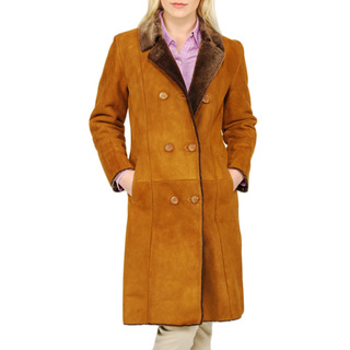 Women's Double-breasted Shearling Coat