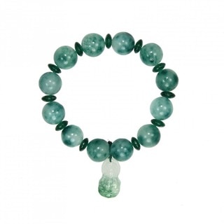 Elastic Jade Bracelet with Buddha Charm (China)