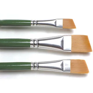 Indispensable One-stroke Gold-Nylon Paint Brush Set with Angular Tips