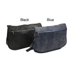 Piel Leather Denim-look Messenger Bag