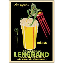 G. Piana 'Bieres Brasserie Lengrand' Canvas Art