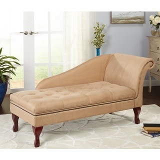 Simple Living Tan Chaise Lounge with Storage