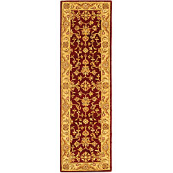 Safavieh Handmade Antiquities Jewel Red/ Ivory Wool Runner (2'3 x 8')
