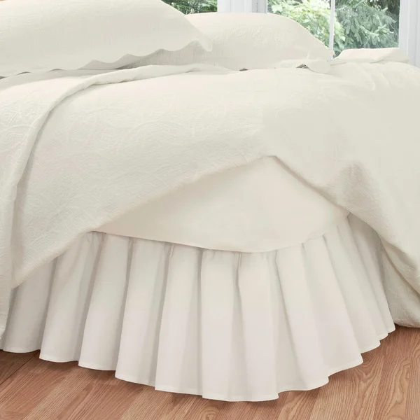 Ruffled Poplin Polyester/Cotton 14-inch Drop Bedskirt