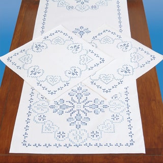 Stamped 3-piece Dresser Scarf and Doily Kit