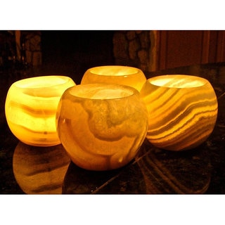 Set of 4 Medglobes Candles , Handmade in Egypt