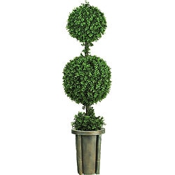 Double Ball Indoor/ Outdoor Topiary with Vase