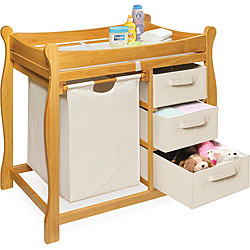 Honey Changing Table with Hamper and Three Baskets