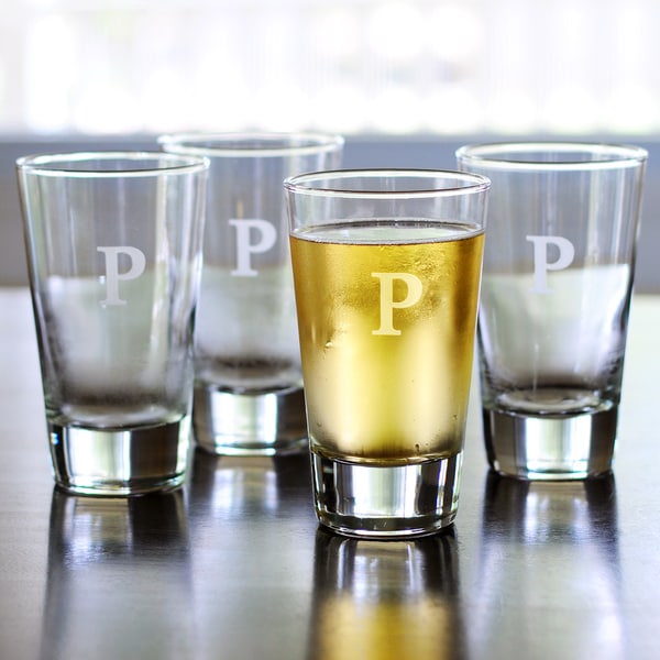 Personalized Glass Pint Tumblers (Set of 4)