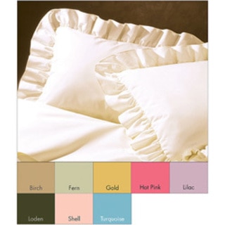 Cotton Blend Poplin Ruffled Pillow Sham-2 Pack