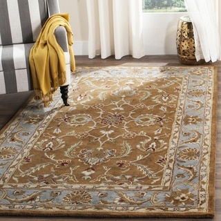 Safavieh Handmade Heritage Timeless Traditional Brown/ Blue Wool Rug (6' x 9')