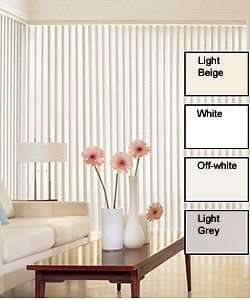 Solid Vinyl Vertical Blinds (74 Inches Wide x Custom Length)