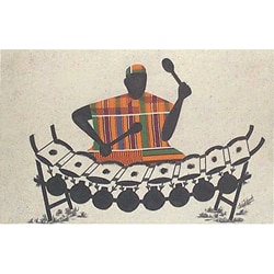 'Xylo Player' Painting (Ghana)