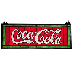 Tiffany-style Coca-Cola Stained Glass Window