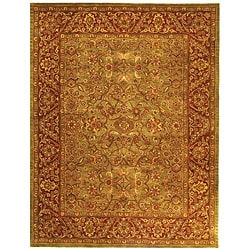 Safavieh Handmade Golden Jaipur Green/ Rust Wool Rug (12' x 15')
