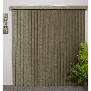 Vertical Blinds - Edinborough 3 1/2" Free-Hang Fabric (80 Inches Wide x 5 Custom Lengths) with Valan