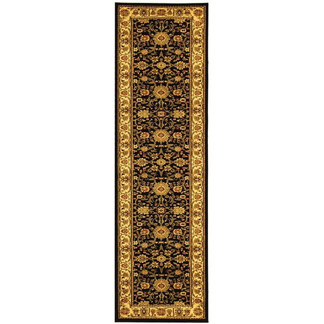 Safavieh Lyndhurst Traditional Oriental Black/ Ivory Runner (2'3 x 14')