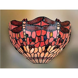 Tiffany-style Dragonfly Wall Lamp