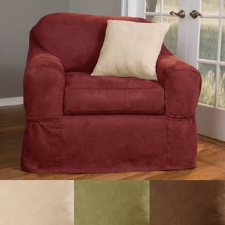 Maytex Piped Suede 2-piece Patented Chair Slipcover
