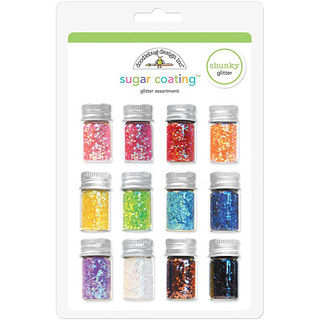 Doodlebug Sugar Coating Chunky Glitter Bottle Set (Pack of 12)