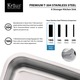 KRAUS 23 Inch Undermount Single Bowl Stainless Steel Kitchen Sink with NoiseDefend Soundproofing