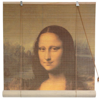 Handmade Da Vinci's 'Mona Lisa' 36-inch Bamboo Blind (China)