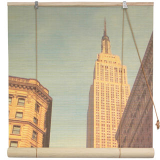 Handmade Empire State Building 48-inch Bamboo Blinds (China)