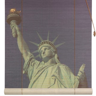 Handmade Statue of Liberty 36-inch Bamboo Blind (China)