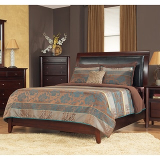 Padded Synthetic Leather Queen-size Sleigh Bed