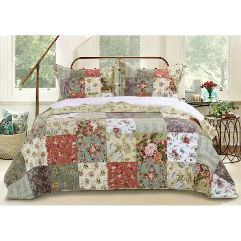 Greenland Home Fashions Blooming Prairie 3-piece Bedspread Set