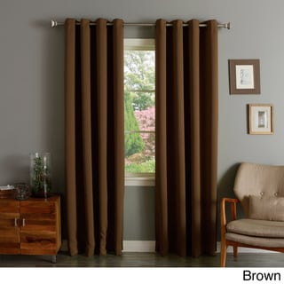 Aurora Home Thermal Insulated Blackout Grommet Top 84-inch Curtain Panel Pair