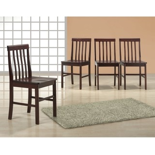 Traditional Espresso Wood Dining Chairs (Set of 4)