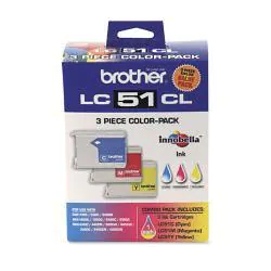 Brother LC513PKS Ink, Tri-Color (Pack of 3)