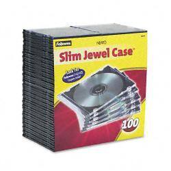 Fellowes Thin Jewel Cases, Clear (Pack of 100)
