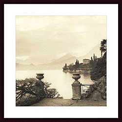 Alan Blaustein 'Villa Monastero, Lago di Como' Wood Framed Art Print