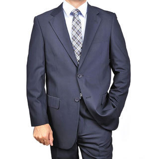 Men's Navy Blue Classic Two-button Suit